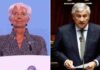 Lagarde e Tajani scontro sulla Bce e sulle sue scelte