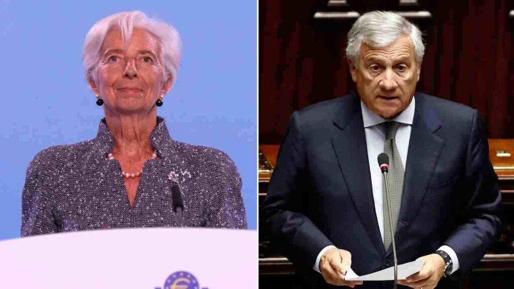 Lagarde e Tajani scontro sulla Bce e sulle sue scelte